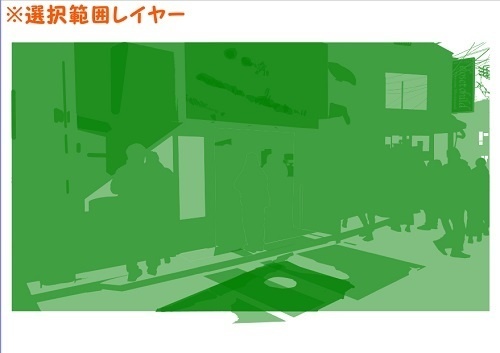 【マンガ背景用素材】【原宿】竹下通り⑪【夜/昼/トーンなしセット】【3変化対応】【zip転送で中身はclipファィル】