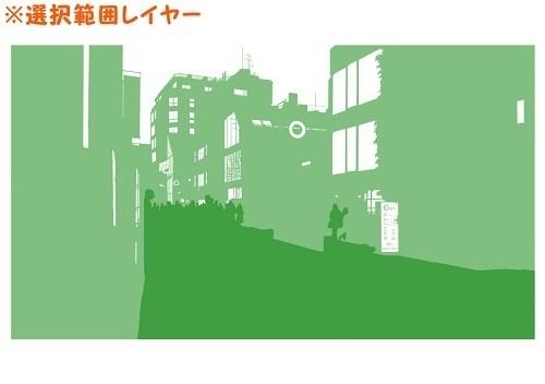【マンガ背景用素材】【原宿】裏原宿⑪【夜/昼/トーンなしセット】【3変化対応】【zip転送で中身はclipファィル】