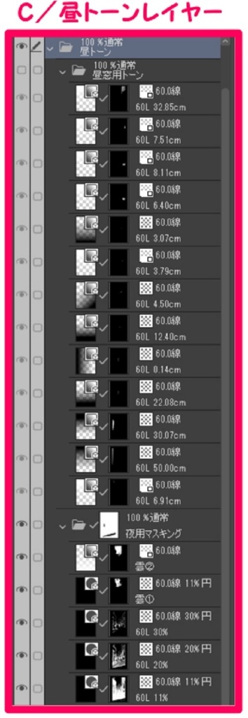 【マンガ背景用素材】【原宿】裏原宿①【夜/昼/トーンなしセット】【3変化対応】【zip転送で中身はclipファィル】