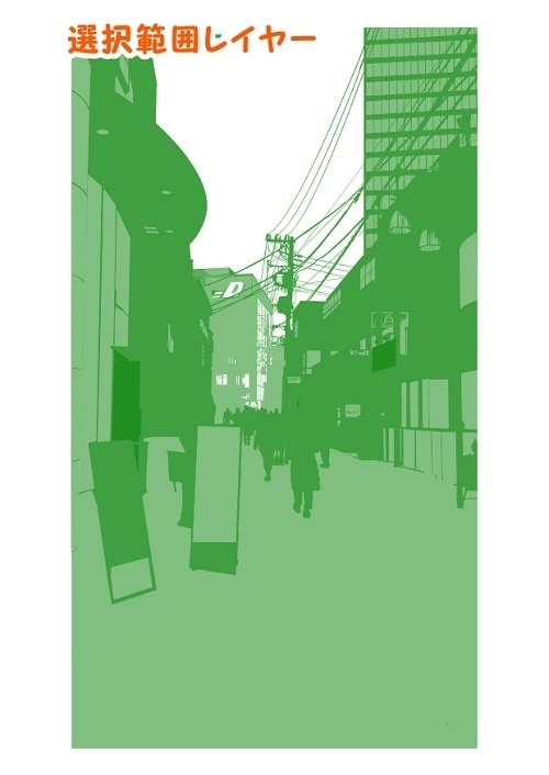 【マンガ背景用素材】【原宿】裏原宿①【夜/昼/トーンなしセット】【3変化対応】【zip転送で中身はclipファィル】