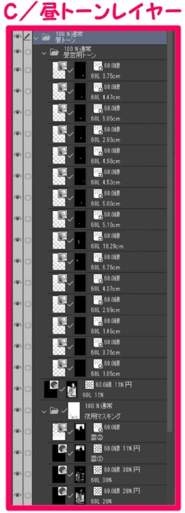 【マンガ背景用素材】【原宿】ファッションビル_L③【夜/昼/トーンなしセット】【3変化対応】【zip転送で中身はclipファィル】