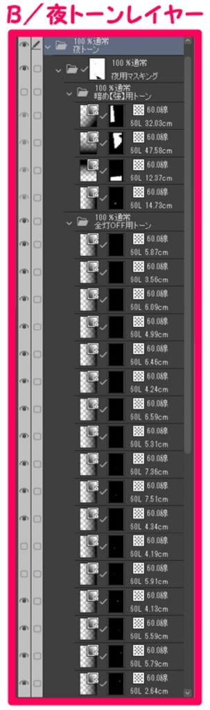 【マンガ背景用素材】【原宿】竹下通り⑬【夜/昼/トーンなしセット】【3変化対応】【zip転送で中身はclipファィル】
