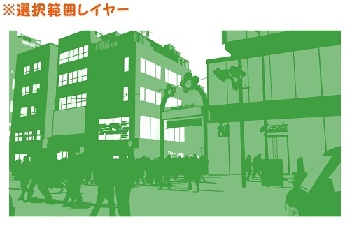 【マンガ背景用素材】【原宿】竹下通り⑰【夜/昼/トーンなしセット】【3変化対応】【zip転送で中身はclipファィル】