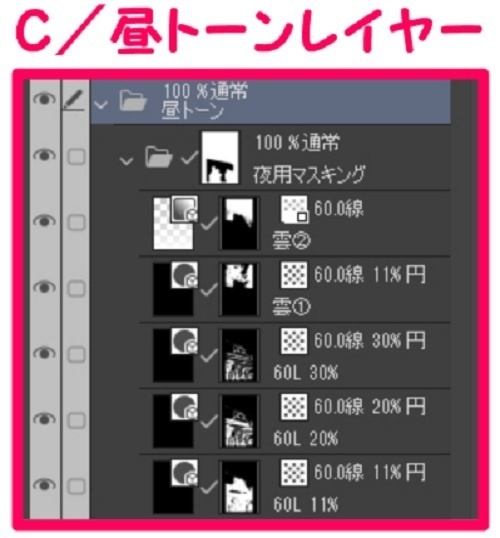 【マンガ背景用素材】【原宿】駅_竹下口③【夜/昼/トーンなしセット】【3変化対応】【zip転送で中身はclipファィル】