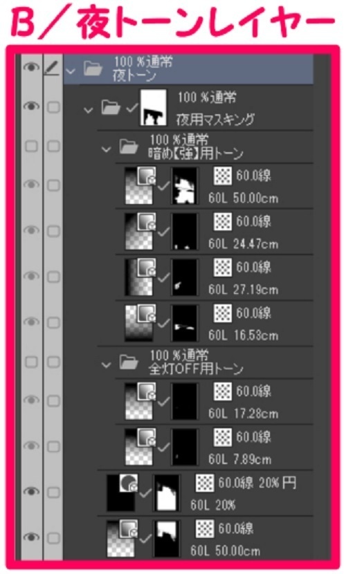 【マンガ背景用素材】【原宿】駅_竹下口③【夜/昼/トーンなしセット】【3変化対応】【zip転送で中身はclipファィル】