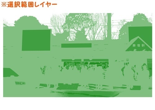 【マンガ背景用素材】【原宿】駅_竹下口①【夜/昼/トーンなしセット】【3変化対応】【zip転送で中身はclipファィル】