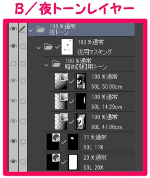 【マンガ背景用素材】【原宿】交差点②【夜/昼/トーンなしセット】【3変化対応】【zip転送で中身はclipファィル】