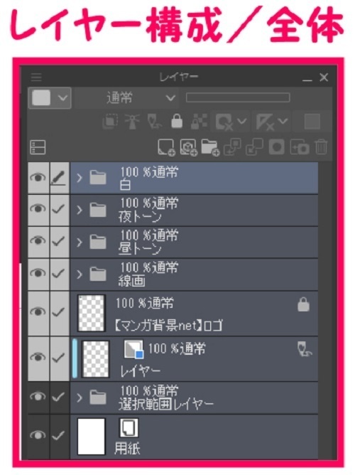 【マンガ背景用素材】【原宿】表参道⑤【夜/昼/トーンなしセット】【3変化対応】【zip転送で中身はclipファィル】