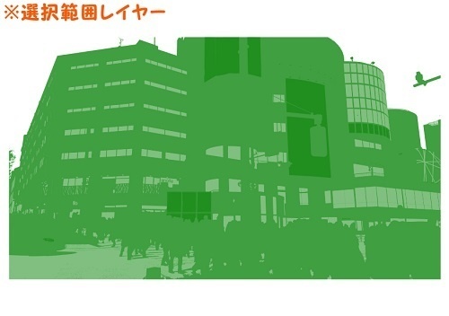 【マンガ背景用素材】【原宿】明治通り①【夜/昼/トーンなしセット】【3変化対応】【zip転送で中身はclipファィル】