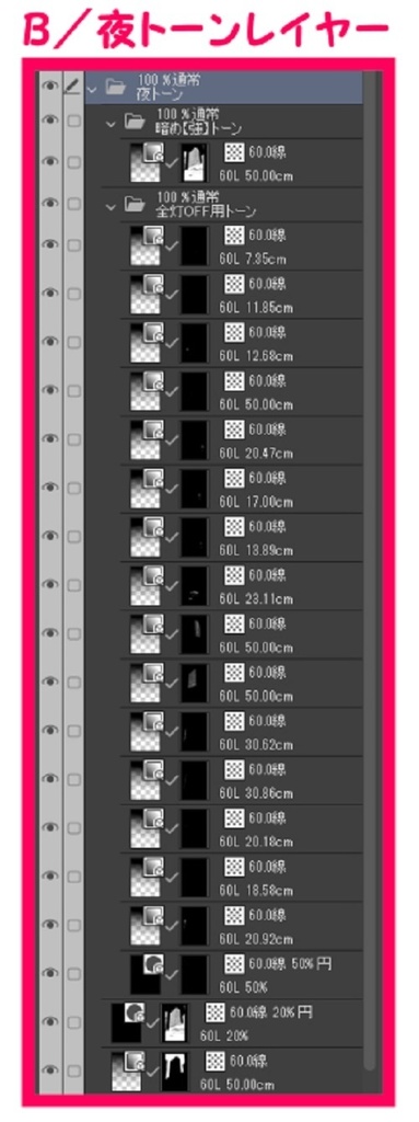 【マンガ背景用素材】【渋谷】再開発ビル_S⑦【夜/昼/トーンなしセット】【3変化対応】【zip転送で中身はclipファィル】