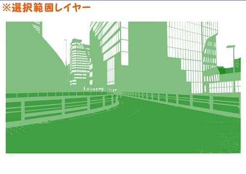 【マンガ背景用素材】【渋谷】駅東口歩道橋⑦【夜/昼/トーンなしセット】【3変化対応】【zip転送で中身はclipファィル】