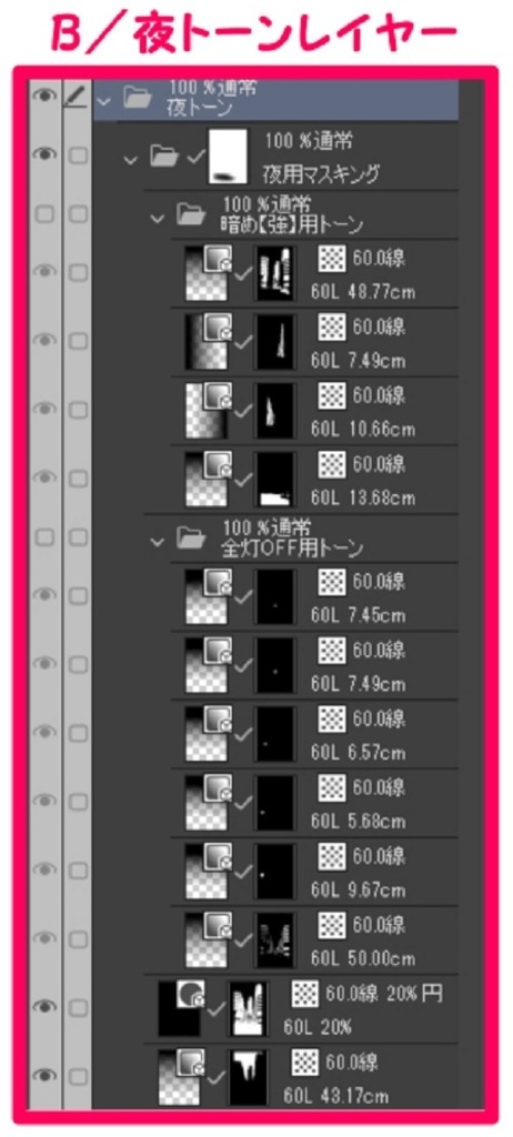 【マンガ背景用素材】【新宿】歌舞伎町⑧【夜/昼/トーンなしセット】【3変化対応】【zip転送で中身はclipファィル】