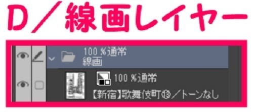 【マンガ背景用素材】【新宿】歌舞伎町⑬【夜/昼/トーンなしセット】【3変化対応】【zip転送で中身はclipファィル】