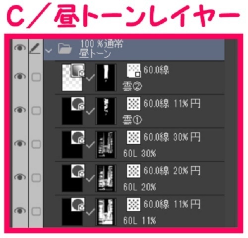 【マンガ背景用素材】【新宿】歌舞伎町⑬【夜/昼/トーンなしセット】【3変化対応】【zip転送で中身はclipファィル】