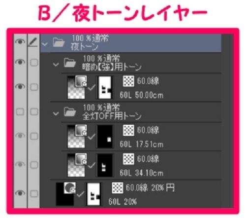 【マンガ背景用素材】【高円寺】高架下_飲食店⑱【夜/昼/トーンなしセット】【3変化対応】【zip転送で中身はclipファィル】