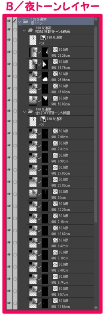 【マンガ背景用素材】【高円寺】高架下_飲食店⑰【夜/昼/トーンなしセット】【3変化対応】【zip転送で中身はclipファィル】