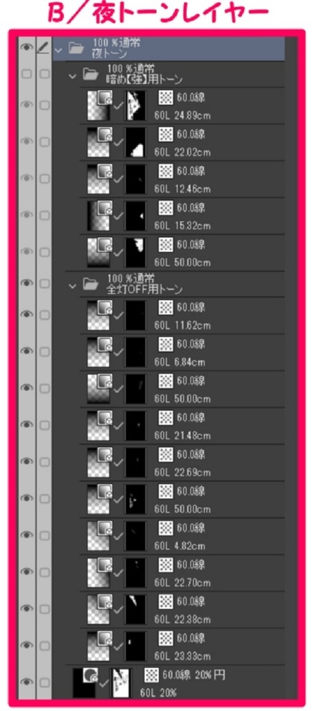 【マンガ背景用素材】【高円寺】高架下_飲食店⑨【夜/昼/トーンなしセット】【3変化対応】【zip転送で中身はclipファィル】