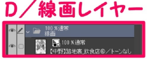【マンガ背景用素材】【中野】路地裏_飲食店⑥【夜/昼/トーンなしセット】【3変化対応】【zip転送で中身はclipファィル】