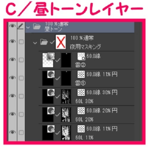 【マンガ背景用素材】【中野】路地裏_飲食店⑬【夜/昼/トーンなしセット】【3変化対応】【zip転送で中身はclipファィル】