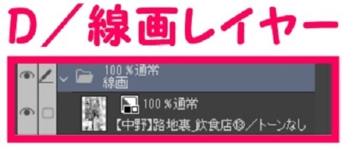 【マンガ背景用素材】【中野】路地裏_飲食店⑬【夜/昼/トーンなしセット】【3変化対応】【zip転送で中身はclipファィル】