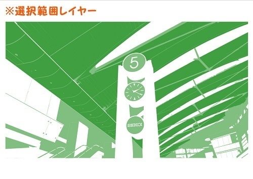 【マンガ背景用素材】【空港】H_ホール52【夜/昼/トーンなしセット】【3変化対応】【zip転送で中身はclipファィル】