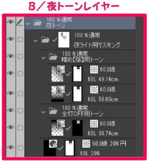 【マンガ背景用素材】【レストラン】S_外観⑮【夜/昼/トーンなしセット】【3変化対応】【zip転送で中身はclipファィル】