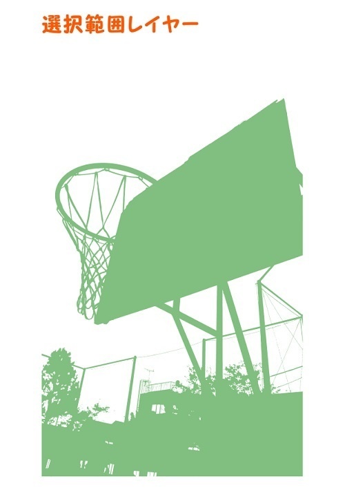 【マンガ背景用素材】【学校】小学校A_校庭_バスケットゴール④【夜/昼/トーンなしセット】【3変化対応】【zip転送で中身はclipファィル】