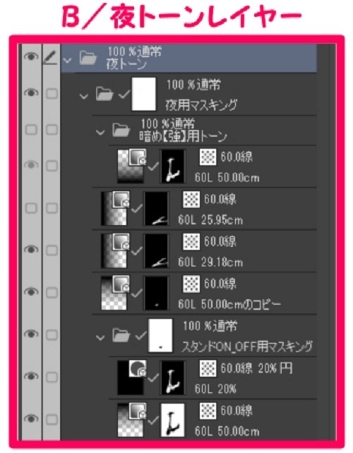 【マンガ背景用素材】【キックボード】電動L③【夜/昼/トーンなしセット】【3変化対応】【zip転送で中身はclipファィル】