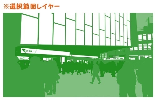 【マンガ背景用素材】【下北沢】駅前広場①【夜/昼/トーンなしセット】【3変化対応】【zip転送で中身はclipファィル】