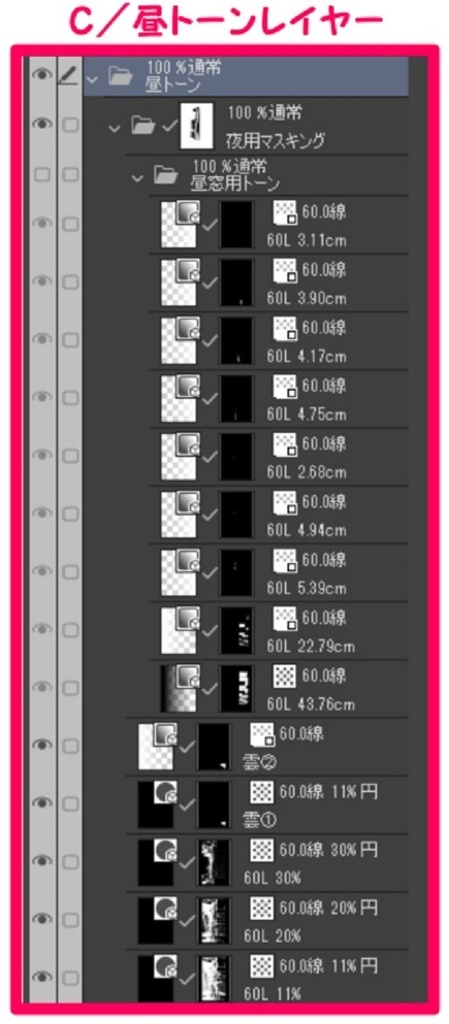【マンガ背景用素材】【下北沢】駅前広場①【夜/昼/トーンなしセット】【3変化対応】【zip転送で中身はclipファィル】