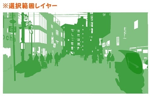 【マンガ背景用素材】【下北沢】風景⑧【夜/昼/トーンなしセット】【3変化対応】【zip転送で中身はclipファィル】