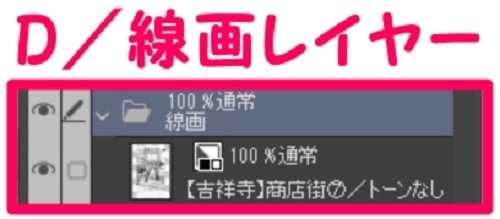 【マンガ背景用素材】【吉祥寺】商店街⑦【夜/昼/トーンなしセット】【3変化対応】【zip転送で中身はclipファィル】