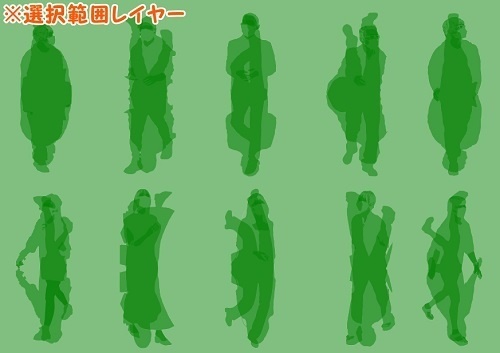 【マンガ背景用素材】【モブ】ウォーカー_男女10人(春夏秋服)⑩【夜/昼/トーンなしセット】【7変化対応】【zip転送で中身はclipファィル】