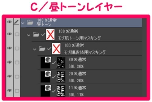 【マンガ背景用素材】【モブ】ウォーカー_俯瞰10人(四季なし)④【夜/昼/トーンなしセット】【7変化対応】【zip転送で中身はclipファィル】