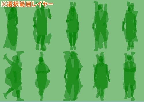 【マンガ背景用素材】【モブ】外国人10人(春夏秋服)②【夜/昼/トーンなしセット】【7変化対応】【zip転送で中身はclipファィル】