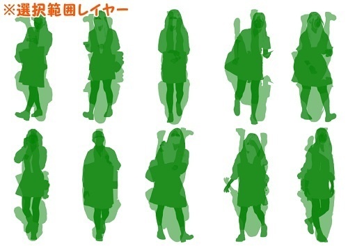 【マンガ背景用素材】【モブ】女子高生10人(春夏秋服)①【夜/昼/トーンなしセット】【7変化対応】【zip転送で中身はclipファィル】