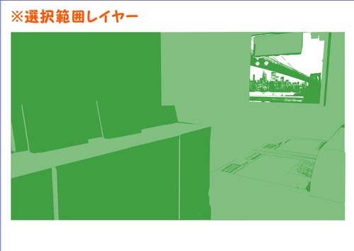 【マンガ背景用素材】【コインランドリー】L_内観①【夜/昼/トーンなしセット】【3変化対応】【zip転送で中身はclipファィル】