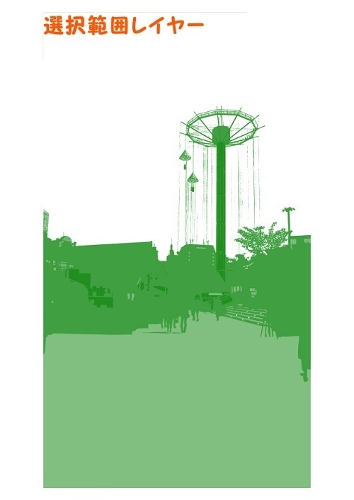 【マンガ背景用素材】【遊園地】K園内_22【夜/昼/トーンなしセット】【3変化対応】【zip転送で中身はclipファィル】