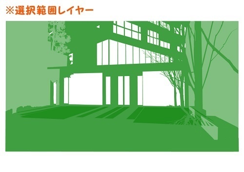 【マンガ背景用素材】【ビル】タワマンB_出入口①【夜/昼/トーンなしセット】【3変化対応】【zip転送で中身はclipファィル】