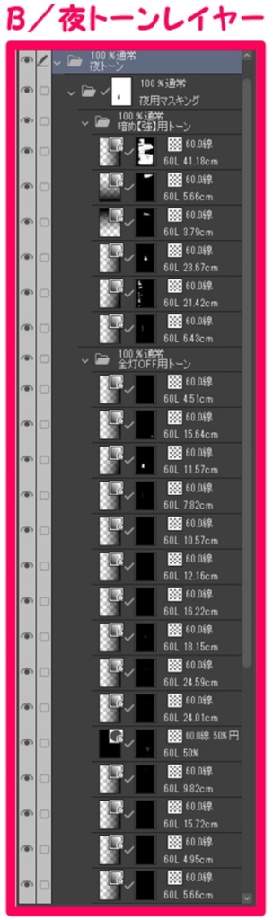 【マンガ背景用素材】【三軒茶屋】風景⑤【夜/昼/トーンなしセット】【3変化対応】【zip転送で中身はclipファィル】