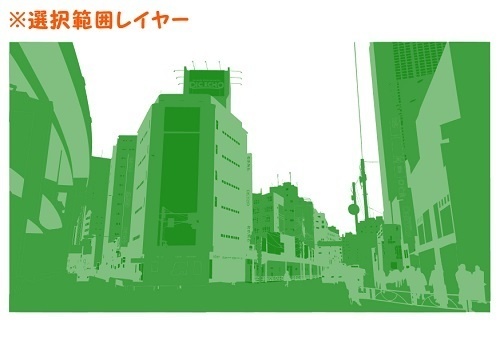 【マンガ背景用素材】【三軒茶屋】風景③【夜/昼/トーンなしセット】【3変化対応】【zip転送で中身はclipファィル】