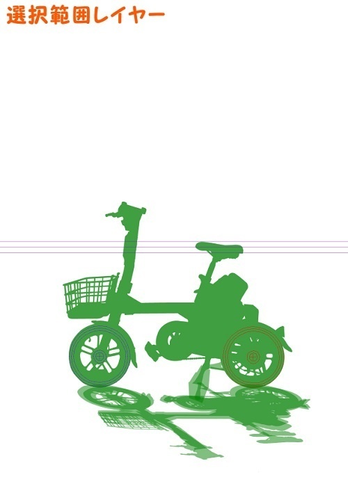 【マンガ背景用素材】【自転車】電動L①【夜/昼/トーンなしセット】【3変化対応】【zip転送で中身はclipファィル】