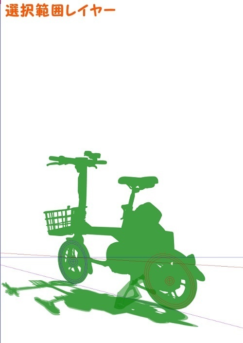 【マンガ背景用素材】【自転車】電動L②【夜/昼/トーンなしセット】【3変化対応】【zip転送で中身はclipファィル】