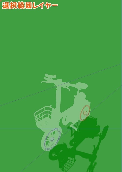 【マンガ背景用素材】【自転車】電動L⑫【夜/昼/トーンなしセット】【3変化対応】【zip転送で中身はclipファィル】