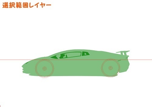 【マンガ背景用素材】【車】外車R_赤①【夜/昼/トーンなしセット】【3変化対応】【zip転送で中身はclipファィル】