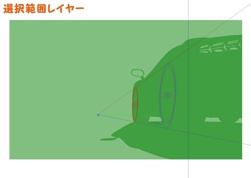 【マンガ背景用素材】【車】外車R_赤33【夜/昼/トーンなしセット】【3変化対応】【zip転送で中身はclipファィル】