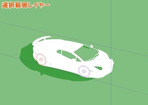 【マンガ背景用素材】【車】外車R_赤37【夜/昼/トーンなしセット】【3変化対応】【zip転送で中身はclipファィル】