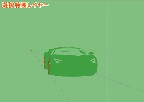 【マンガ背景用素材】【車】外車R_赤⑦【夜/昼/トーンなしセット】【3変化対応】【zip転送で中身はclipファィル】