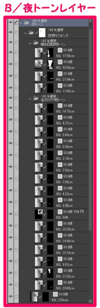 【マンガ背景用素材】【渋谷】宮下公園_外観③【夜/昼/トーンなしセット】【3変化対応】【zip転送で中身はclipファィル】