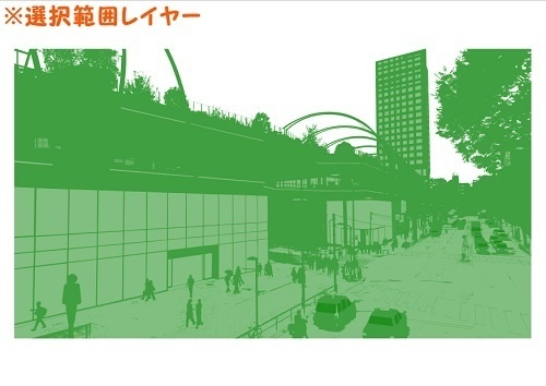 【マンガ背景用素材】【渋谷】宮下公園_外観③【夜/昼/トーンなしセット】【3変化対応】【zip転送で中身はclipファィル】